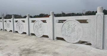 江西芝麻白河道栏杆 石材栏杆
