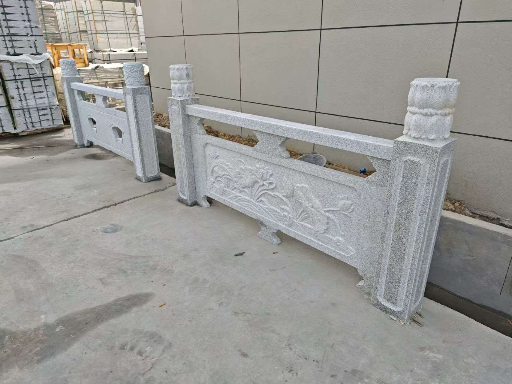 江西芝麻白河道栏杆 石材栏杆