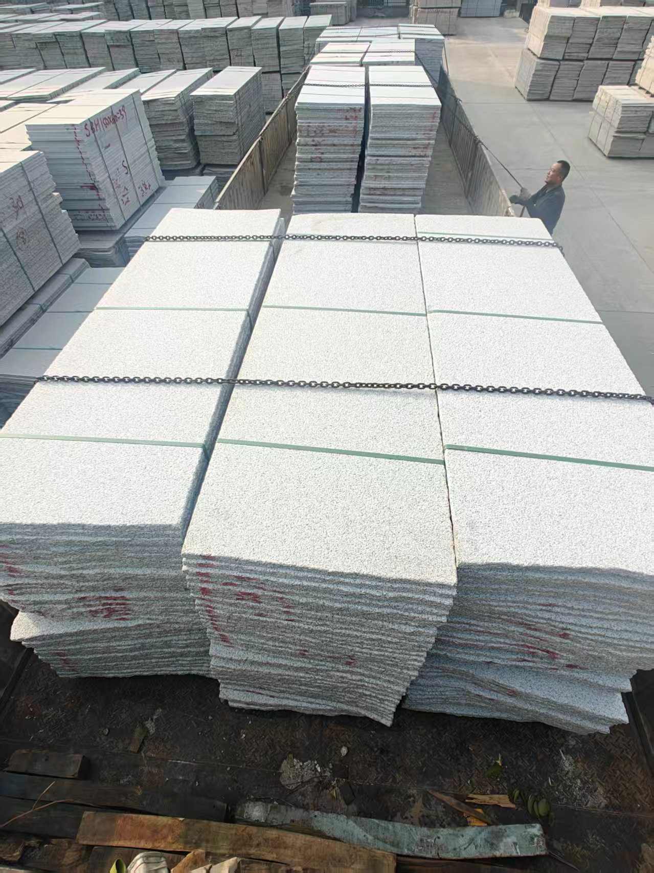 江西芝麻白毛板，石材毛板