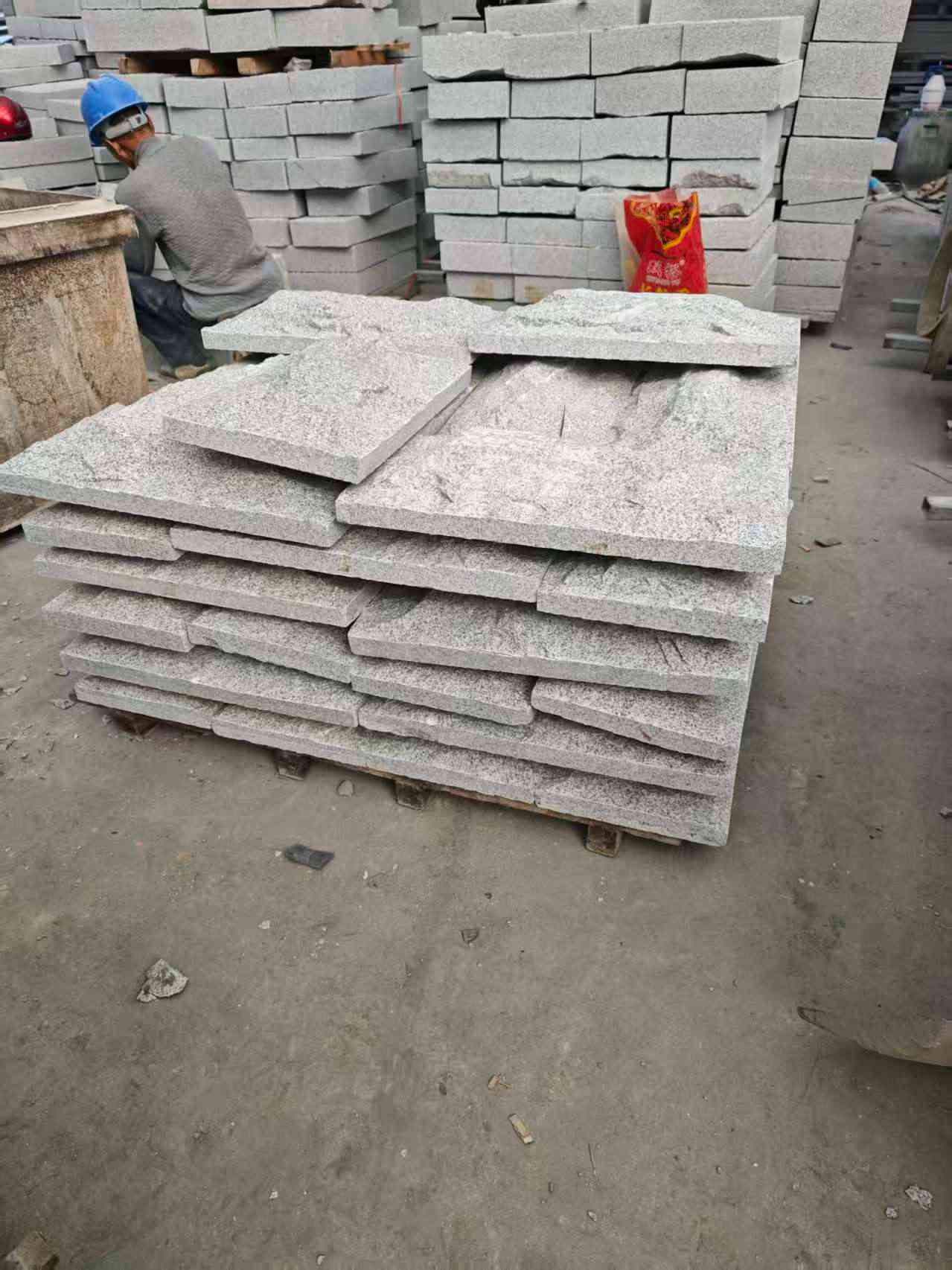 江西芝麻白蘑菇石，自然面